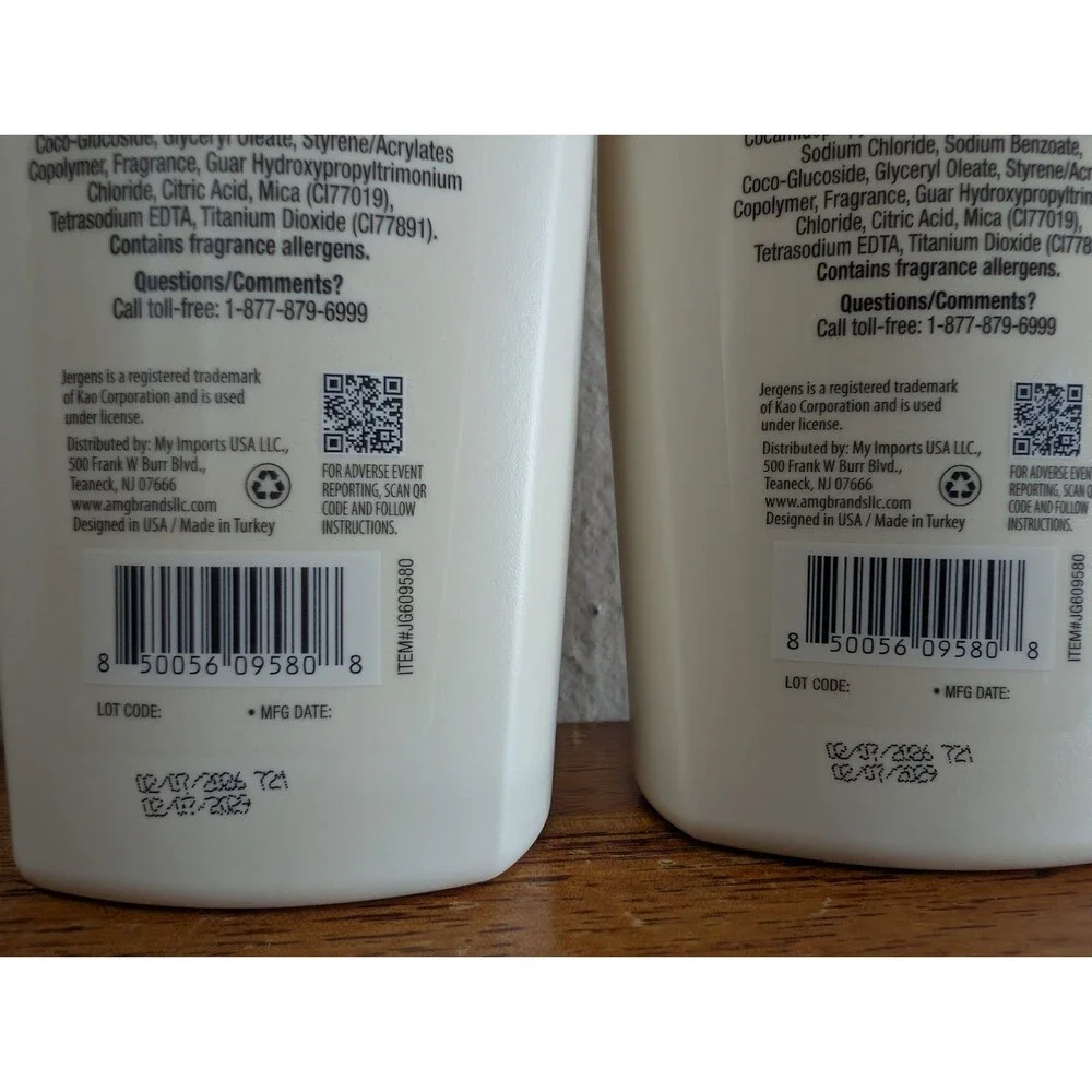 2x Jergens Moisturizing Body Wash Original Scent Cherry Almond Essence 14 oz Ea